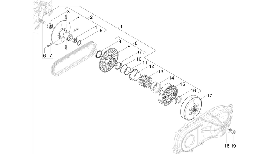 Driven pulley