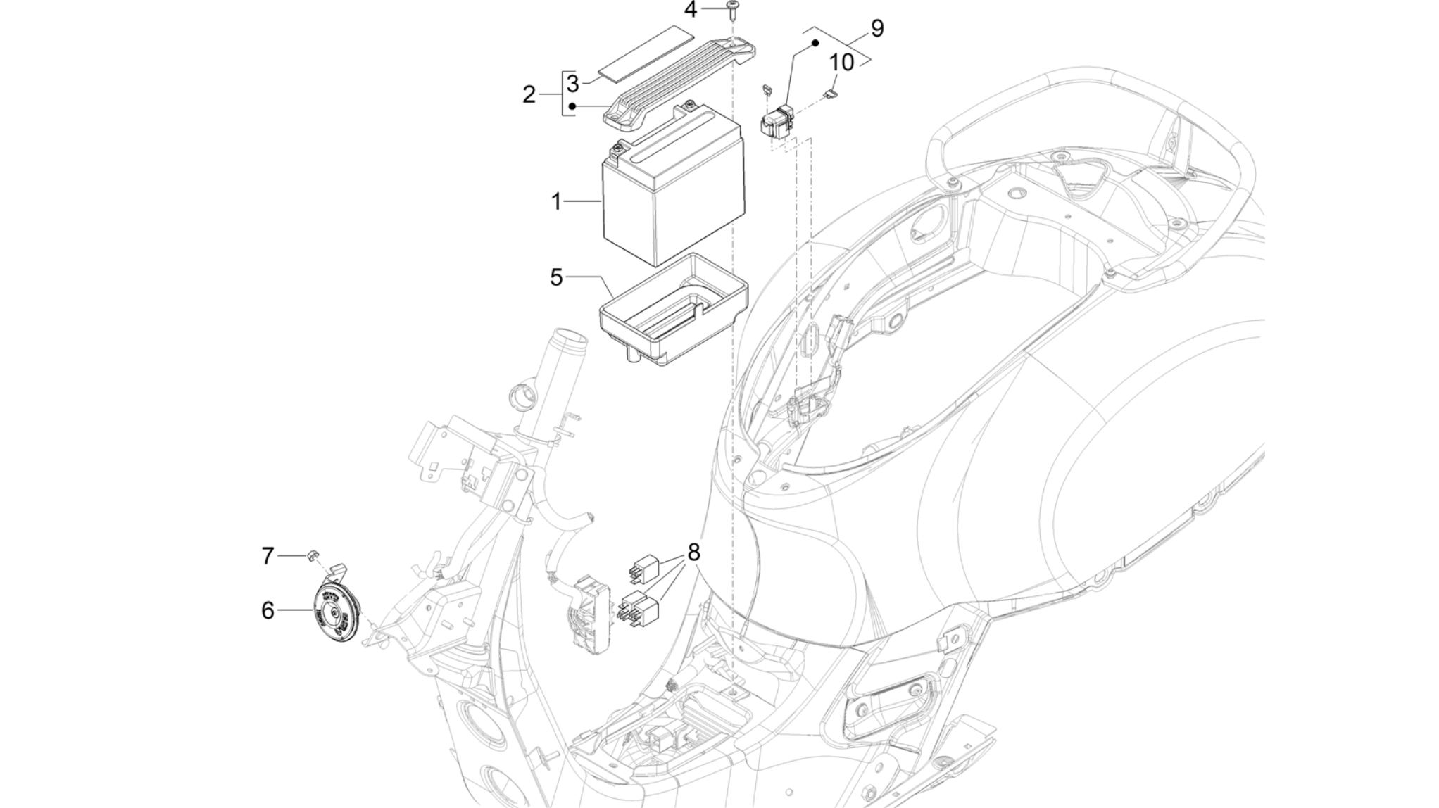 Remote control switches - Battery - Horn
