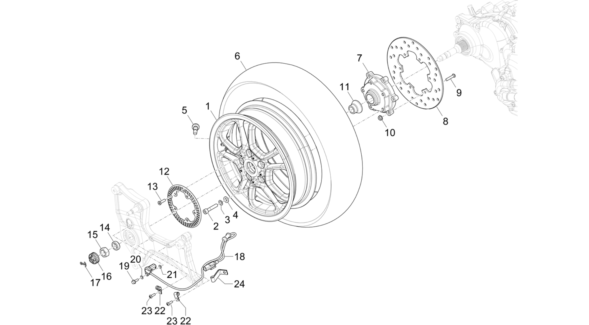 Rear wheel