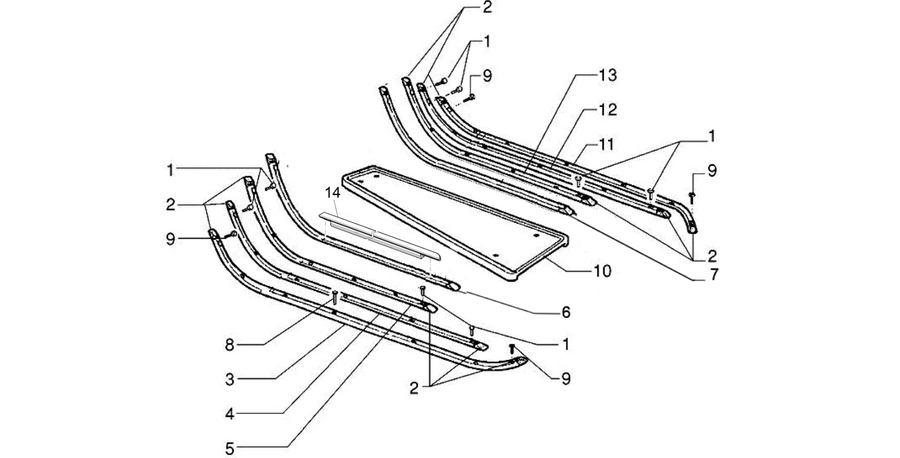 Central cover - Footrests