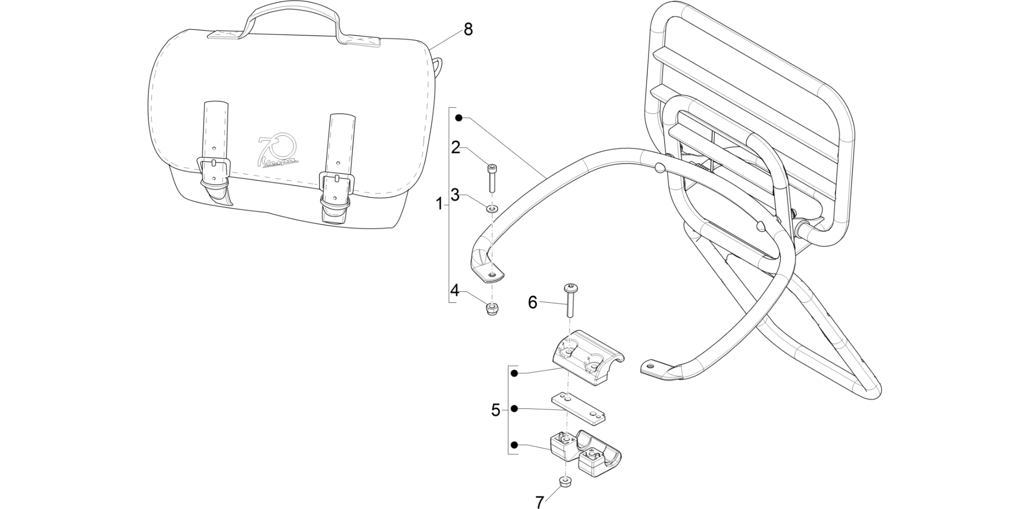 Rear luggage rack