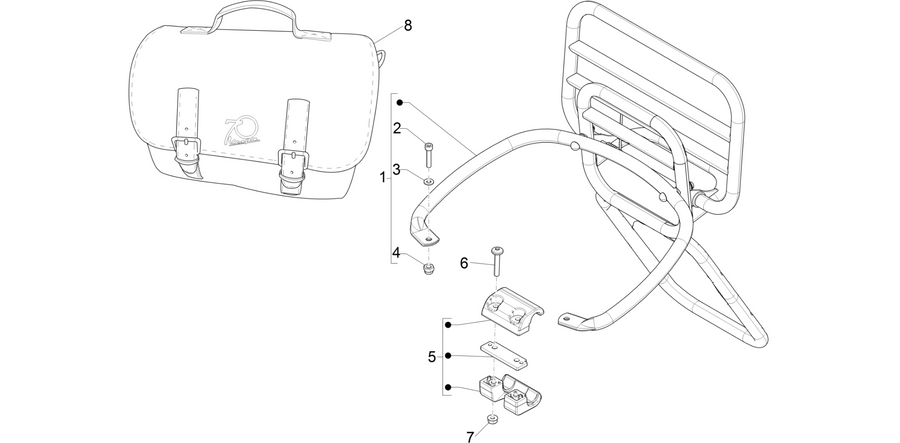 Rear luggage rack