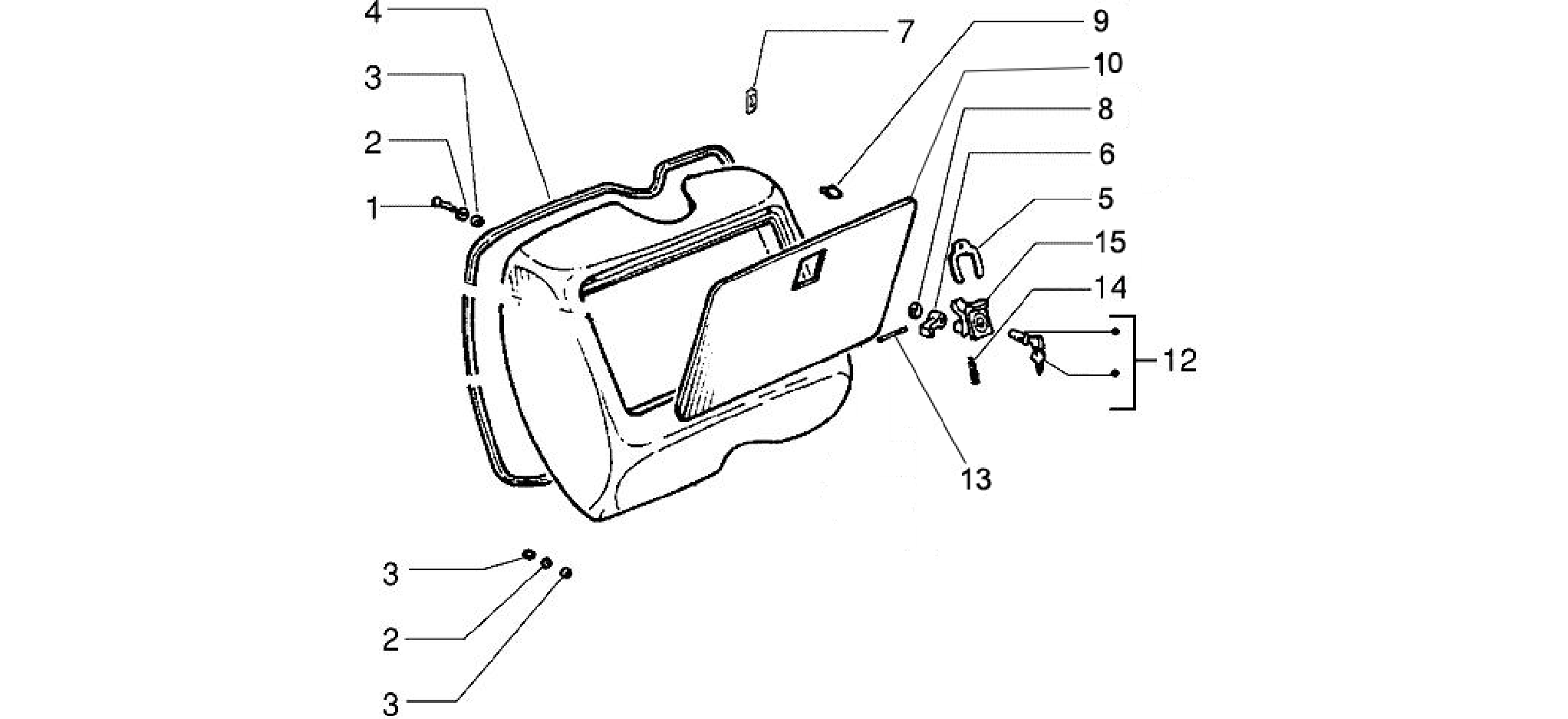 Front glove-box - Knee-guard panel