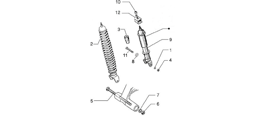 Rear suspension - Shock absorber/s
