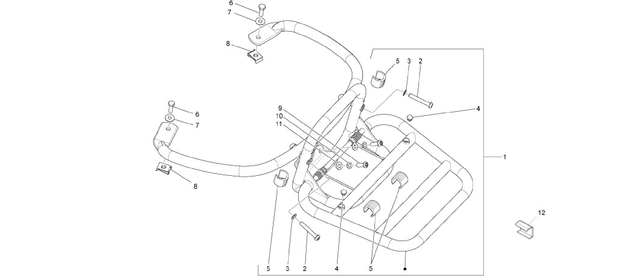 Rear luggage rack