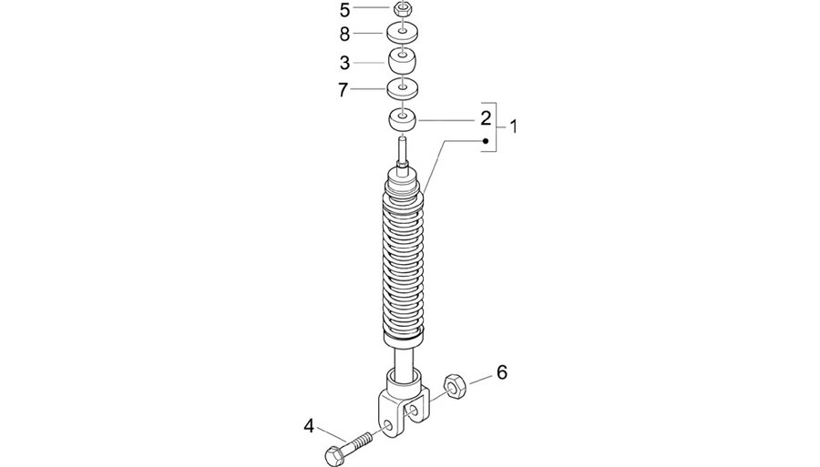 Rear suspension - Shock absorber/s