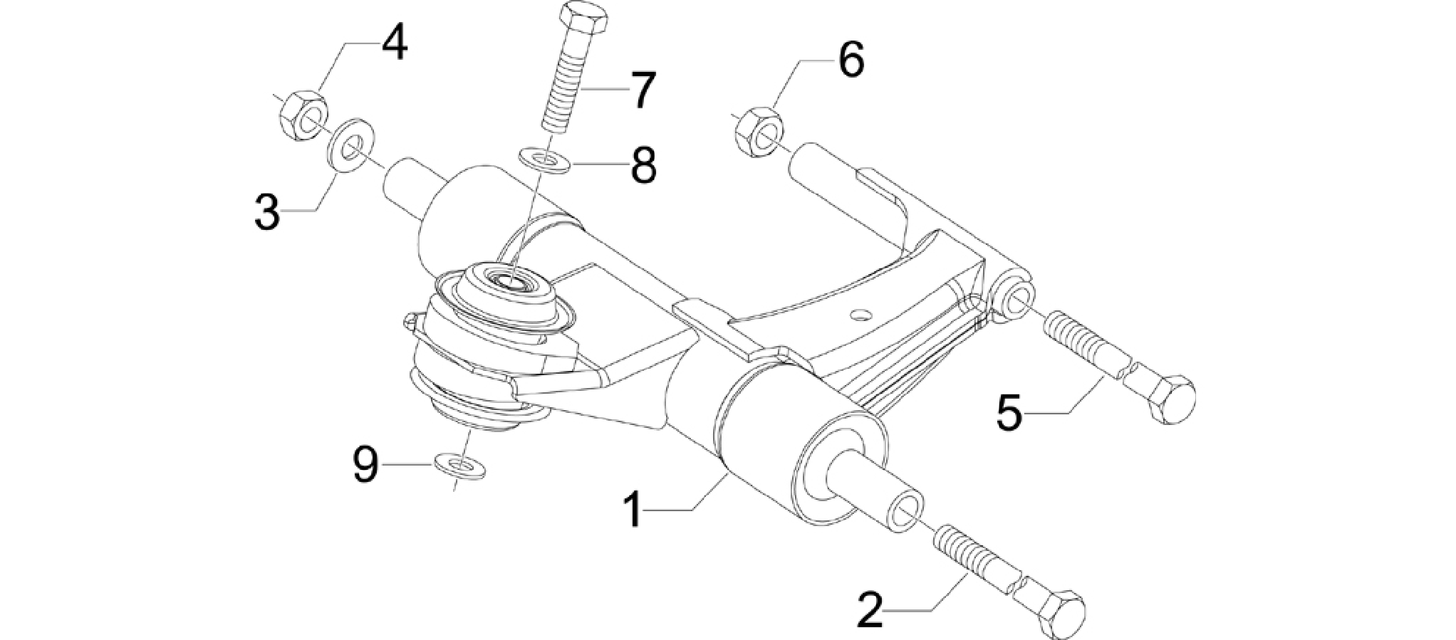Swinging arm