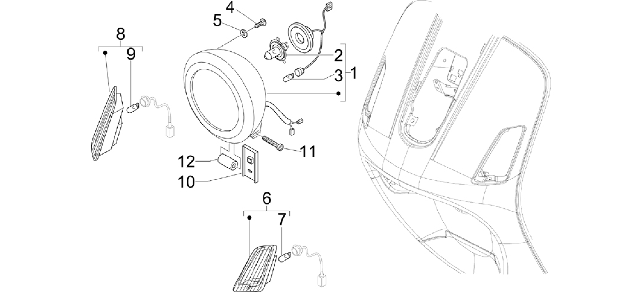 Front headlamps - Turn signal lamps