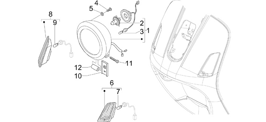 Front headlamps - Turn signal lamps