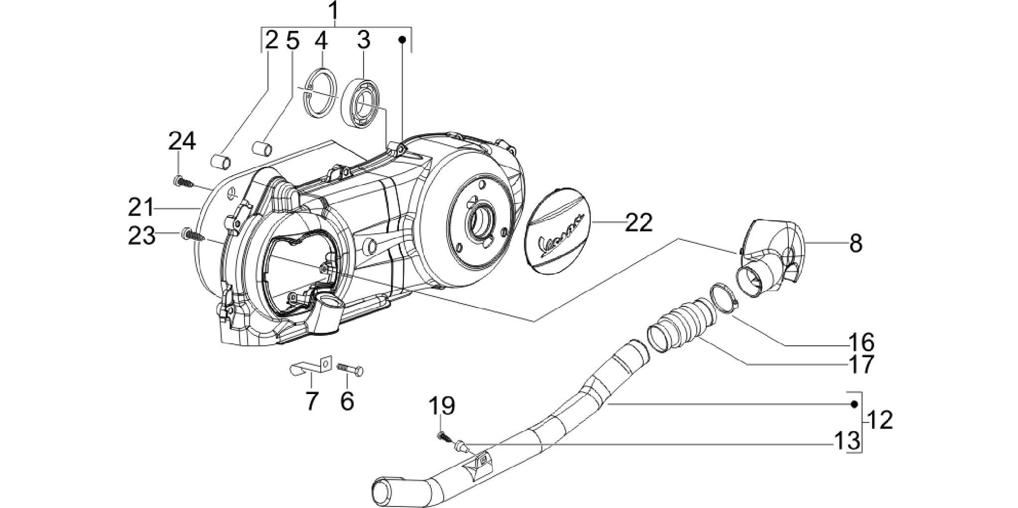 Crankcase cover - Crankcase cooling