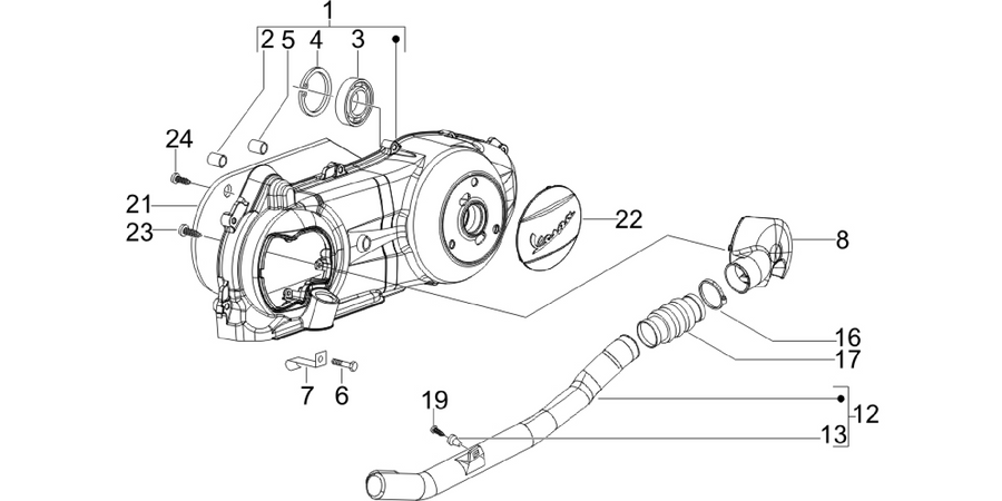 Crankcase cover - Crankcase cooling