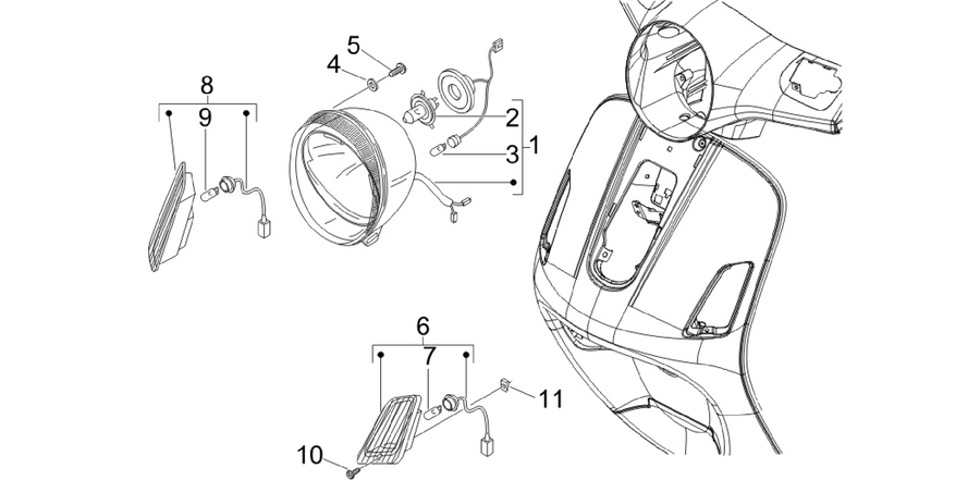 Front headlamps - Turn signal lamps