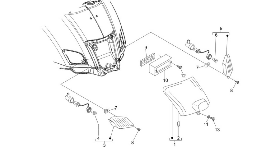Rear headlamps - Turn signal lamps