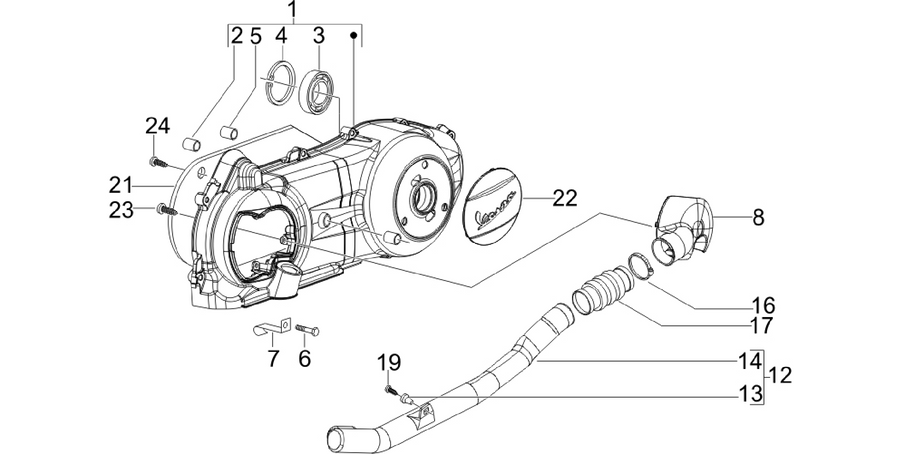 Crankcase cover - Crankcase cooling