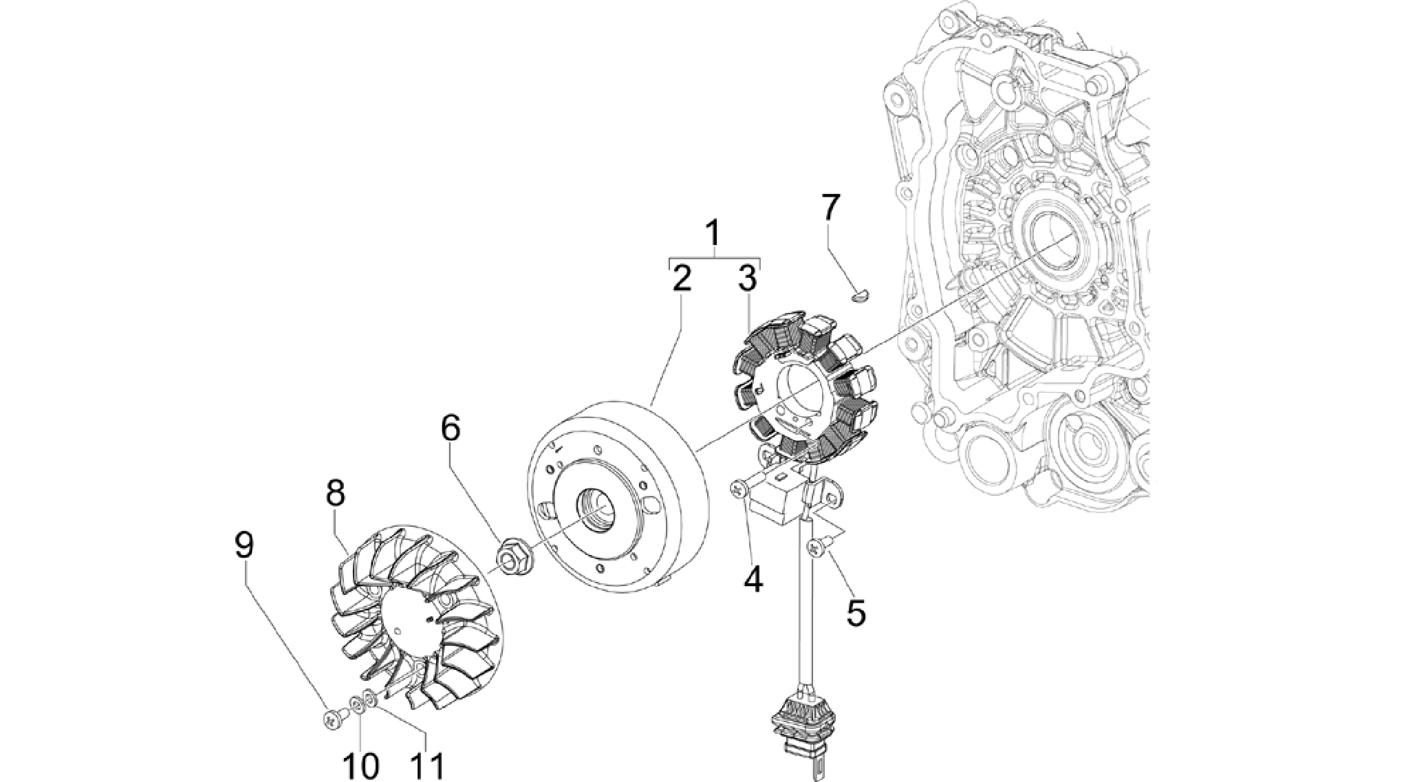 Flywheel magneto