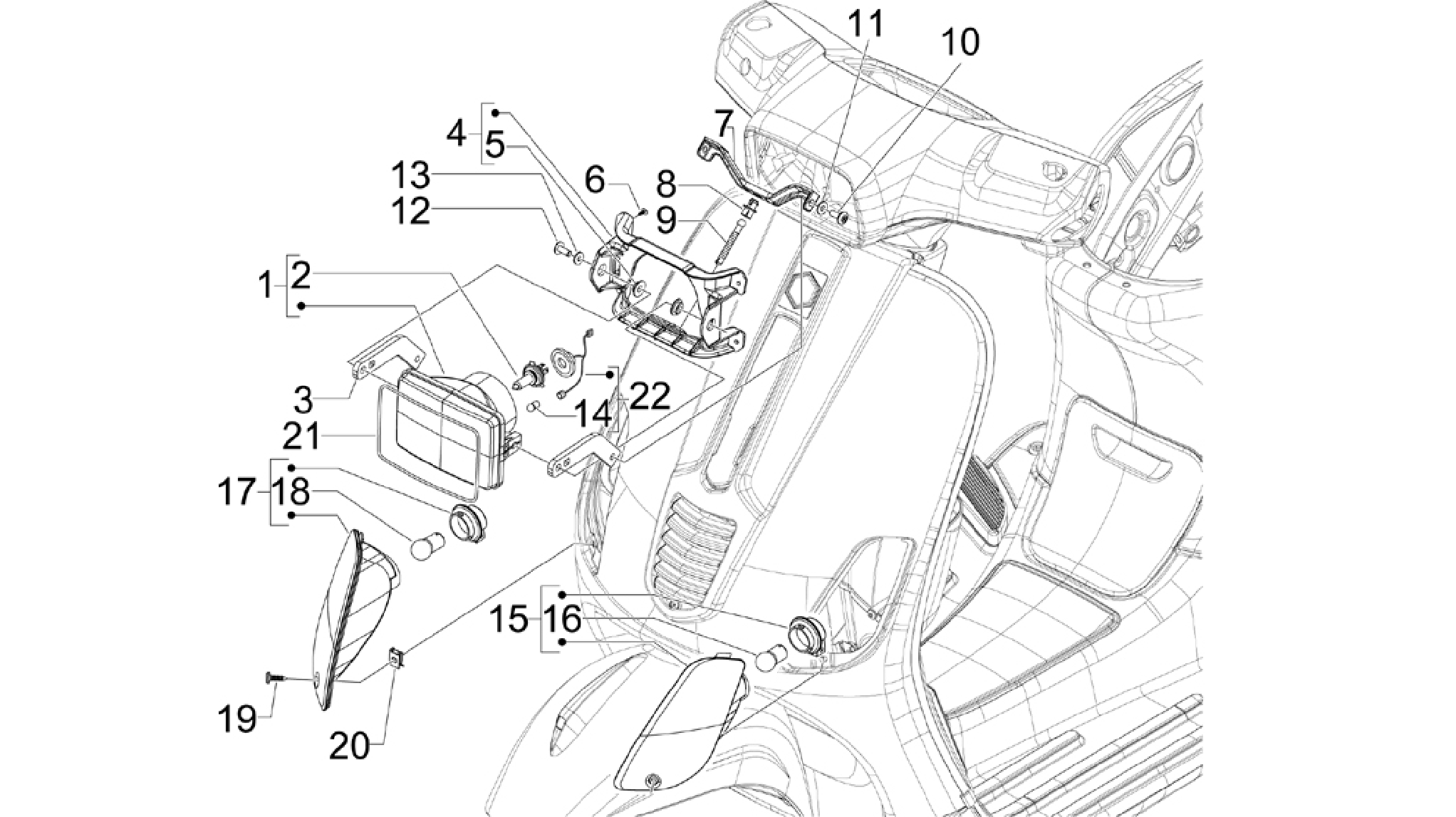 Front headlamps - Turn signal lamps