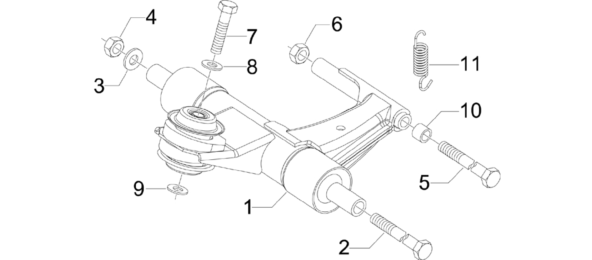 Swinging arm