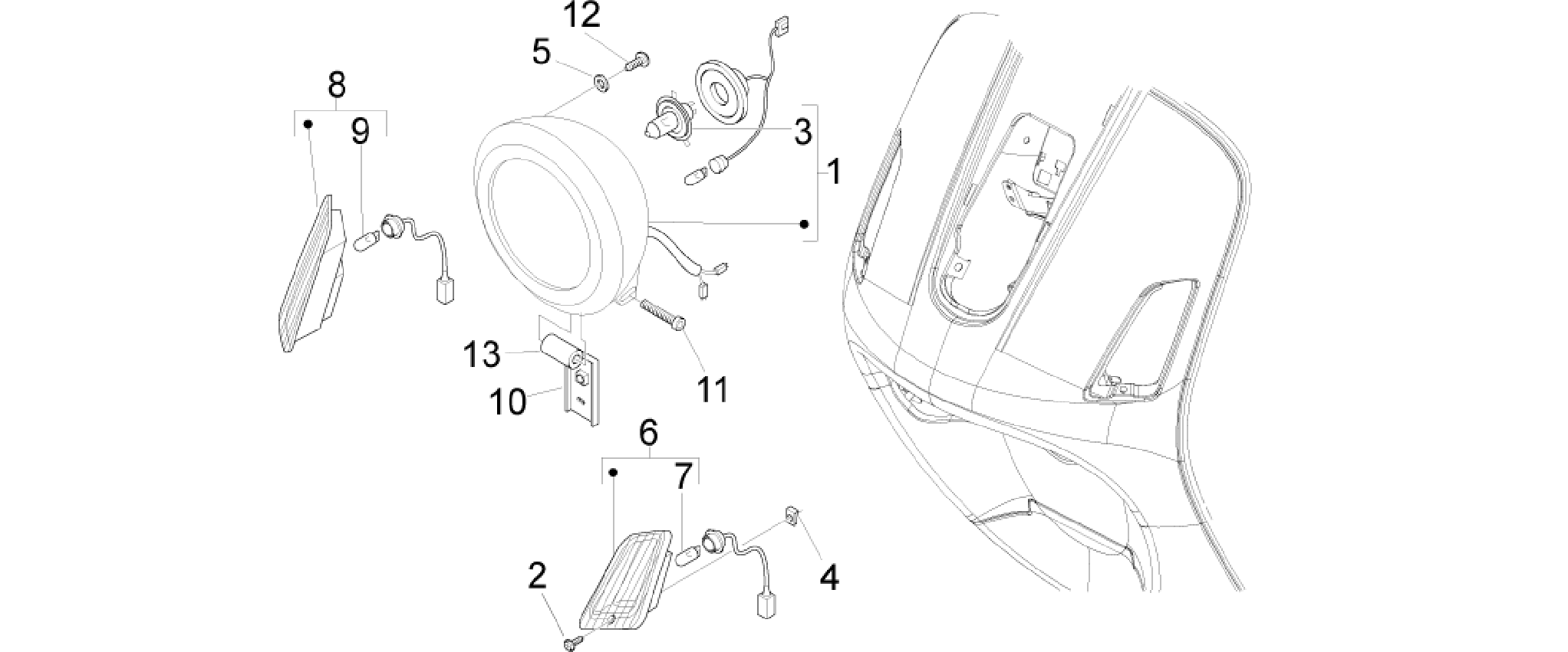 Front headlamps - Turn signal lamps