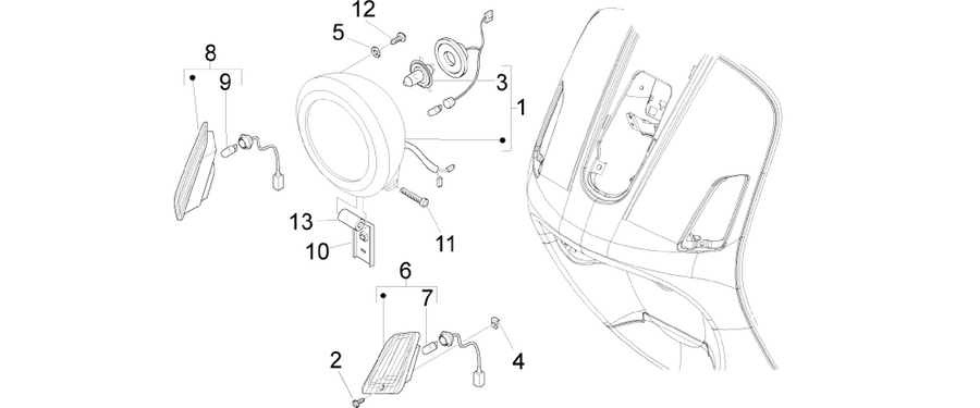 Front headlamps - Turn signal lamps