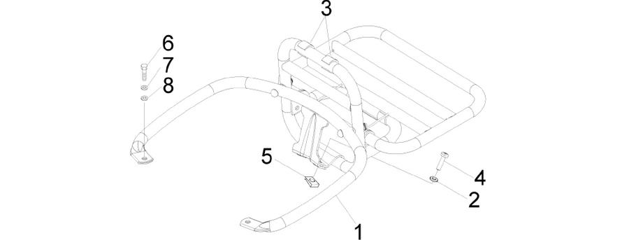 Rear luggage rack