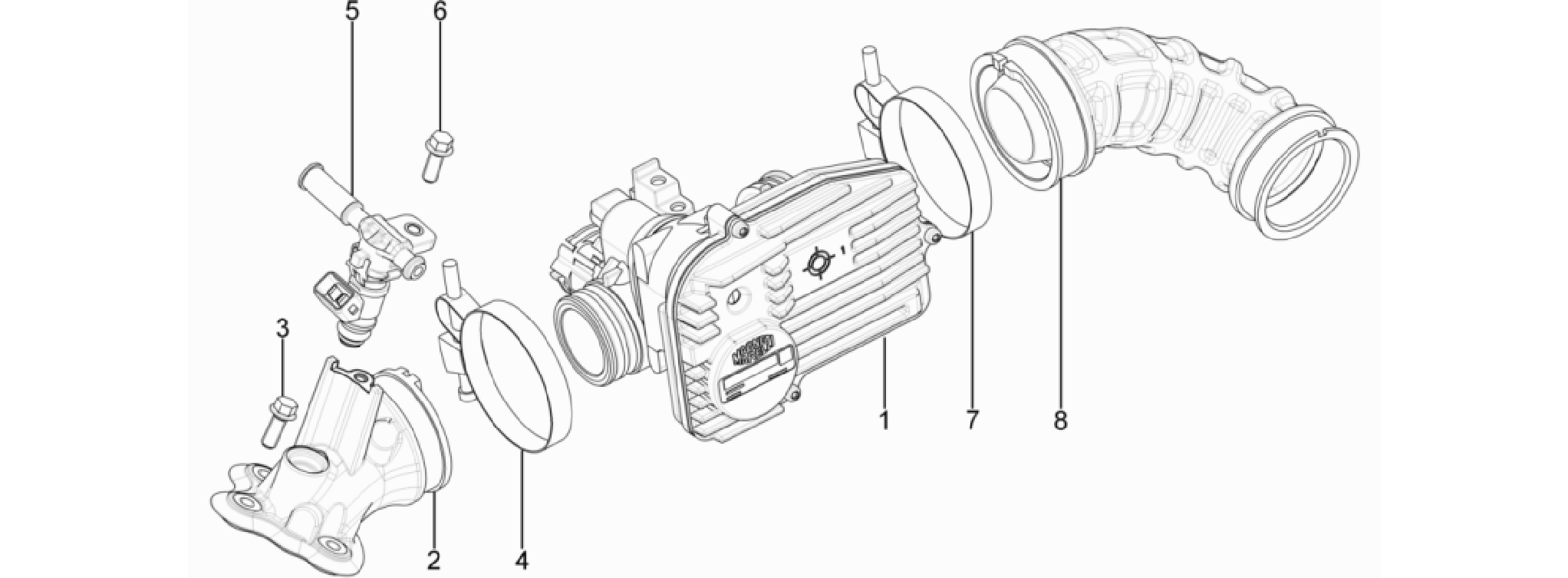 Throttle body - Injector - Induction joint