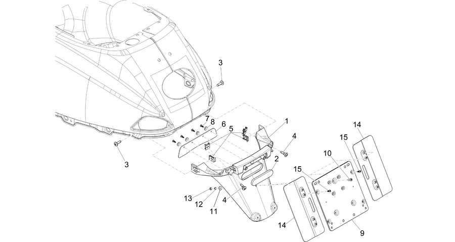 Rear cover - Splash guard