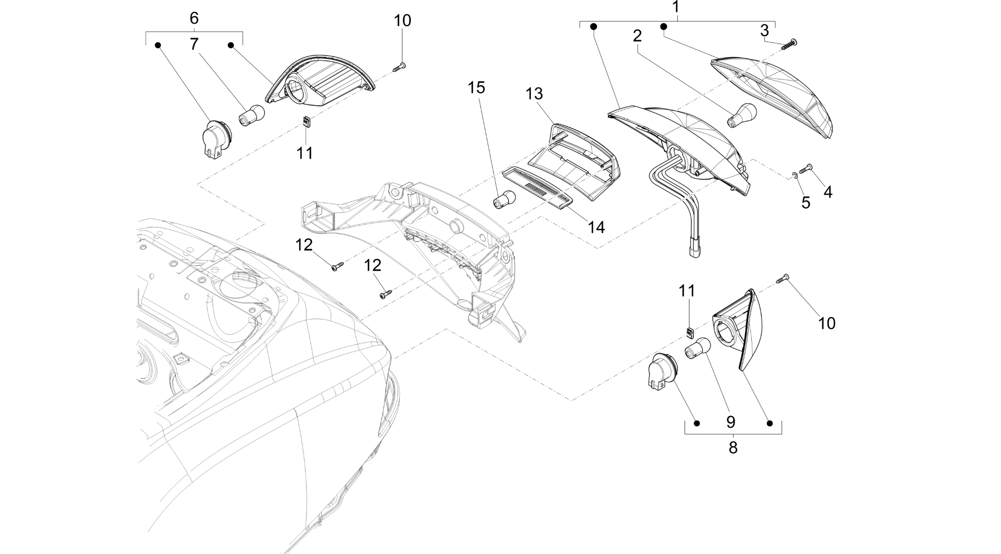 Rear headlamps - Turn signal lamps