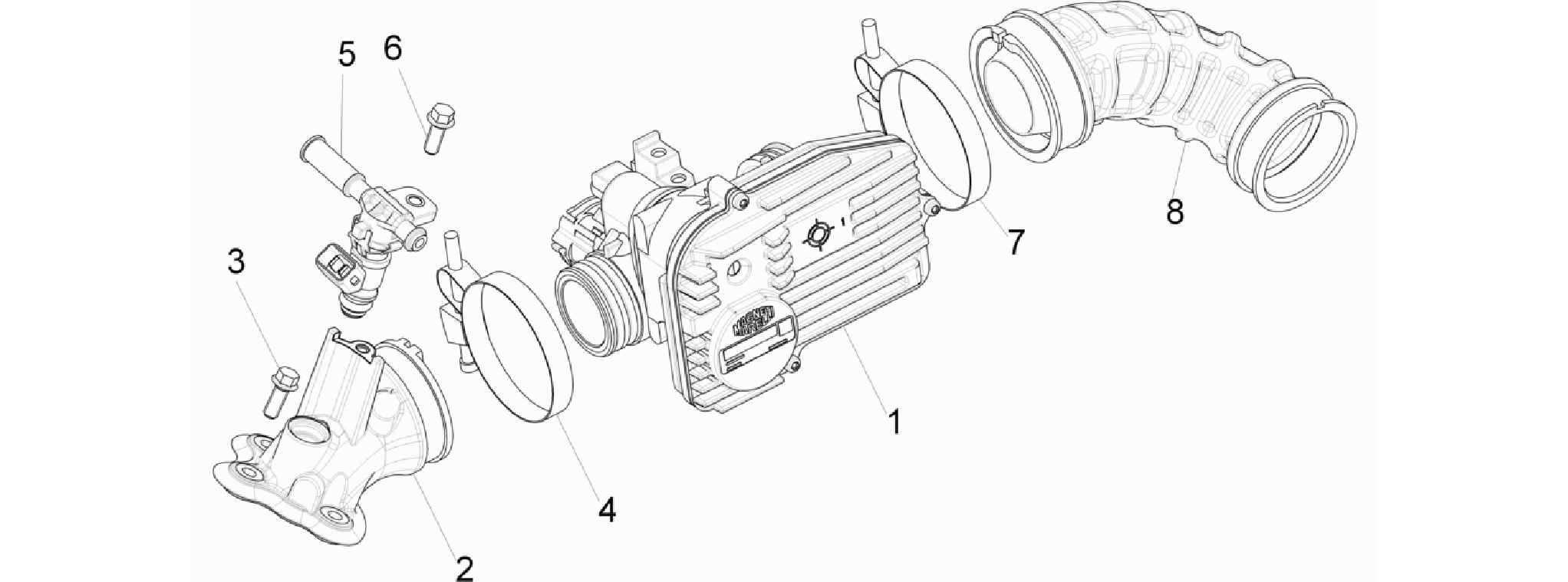 Throttle body - Injector - Induction joint