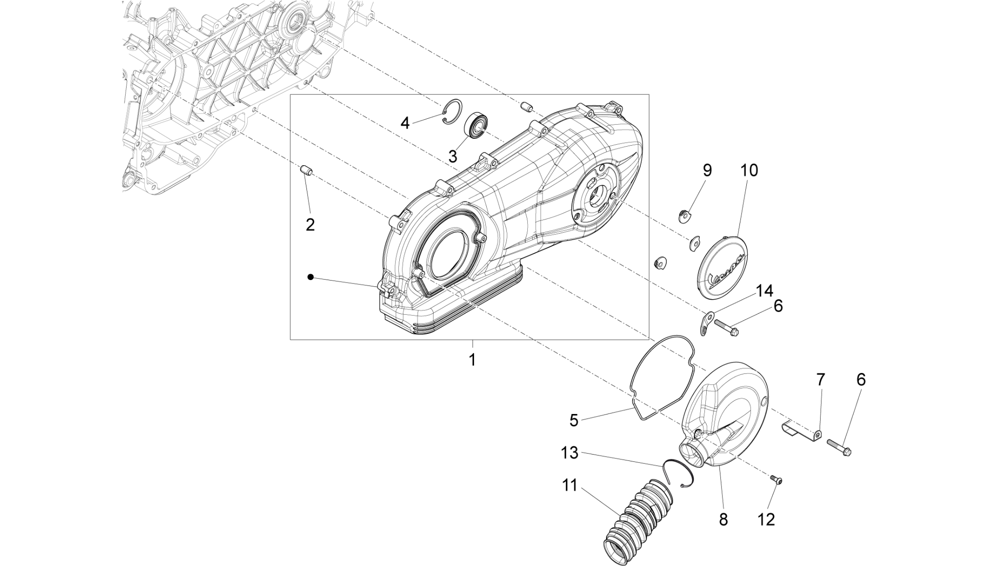 Crankcase cover - Crankcase cooling