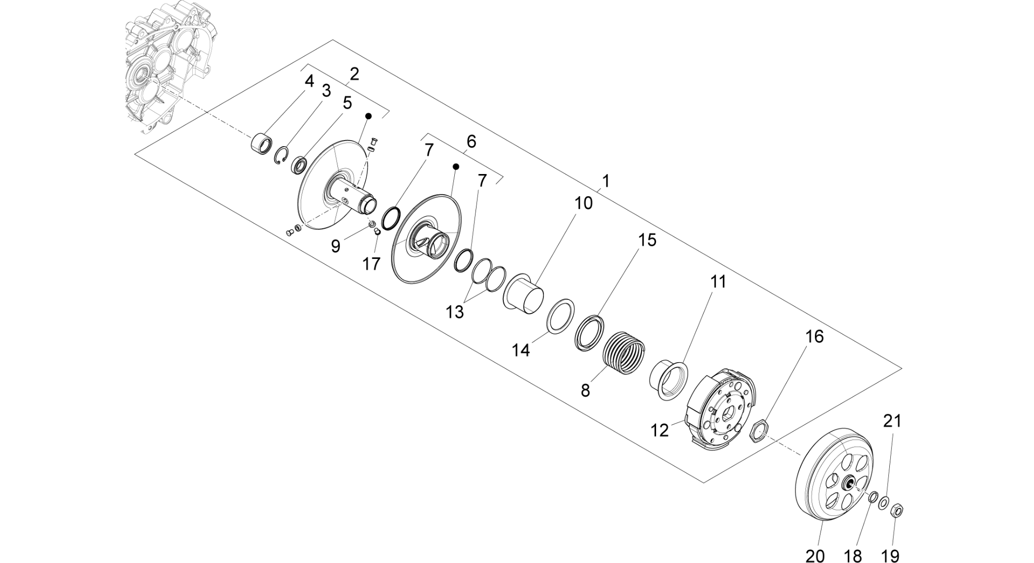 Driven pulley