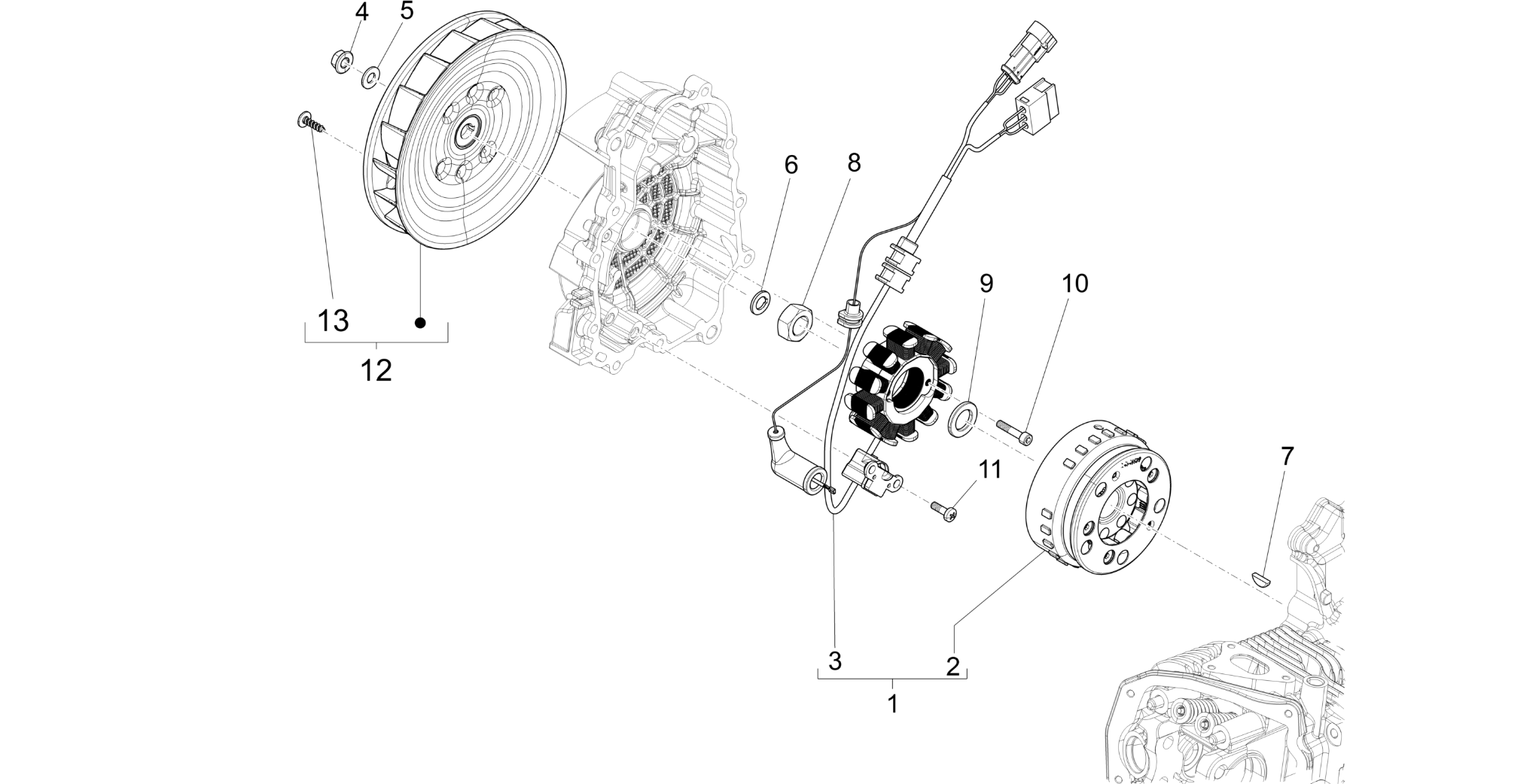 Flywheel magneto
