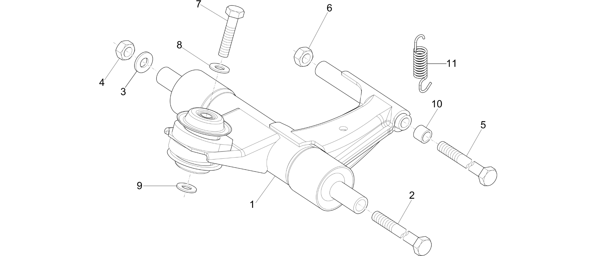 Swinging arm