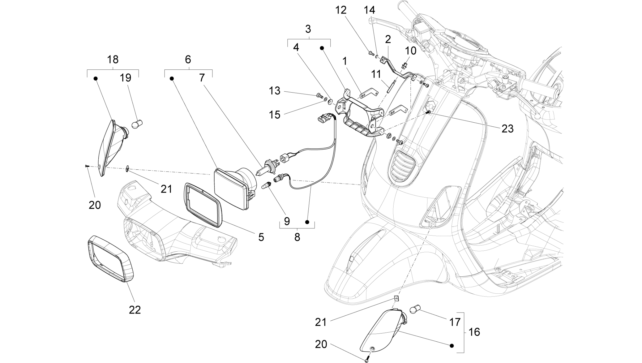 Front headlamps - Turn signal lamps