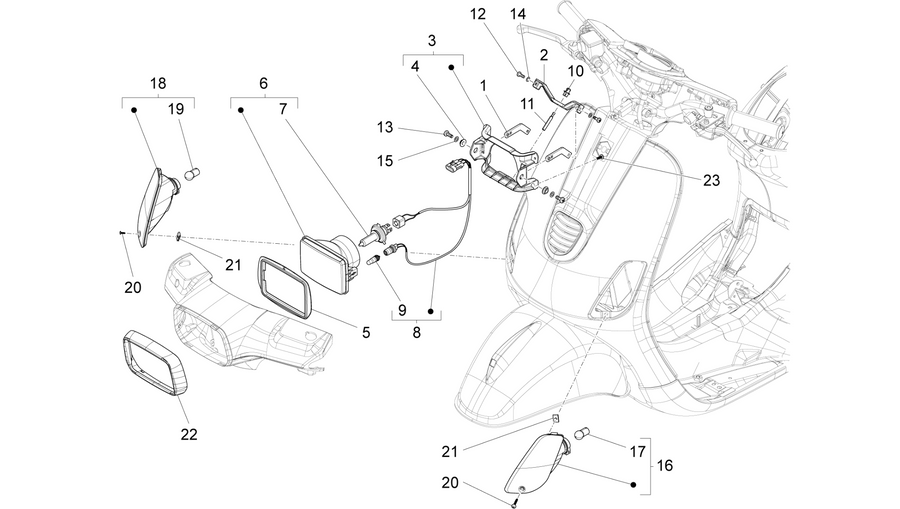 Front headlamps - Turn signal lamps