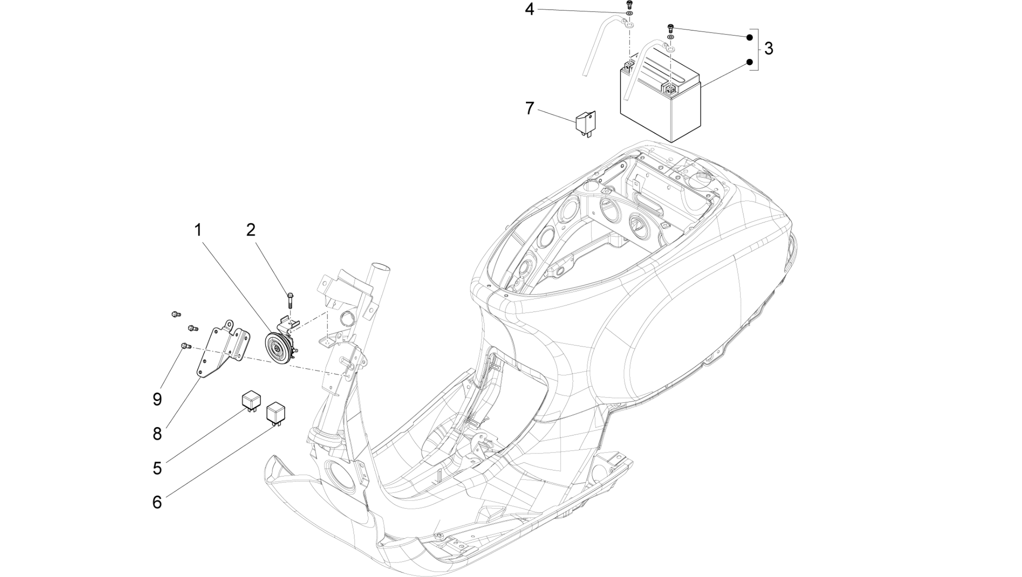 Remote control switches - Battery - Horn