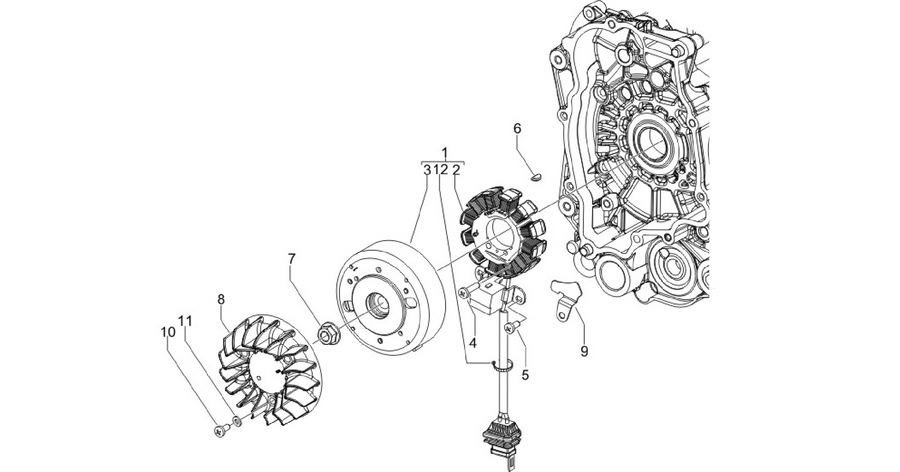 Flywheel magneto