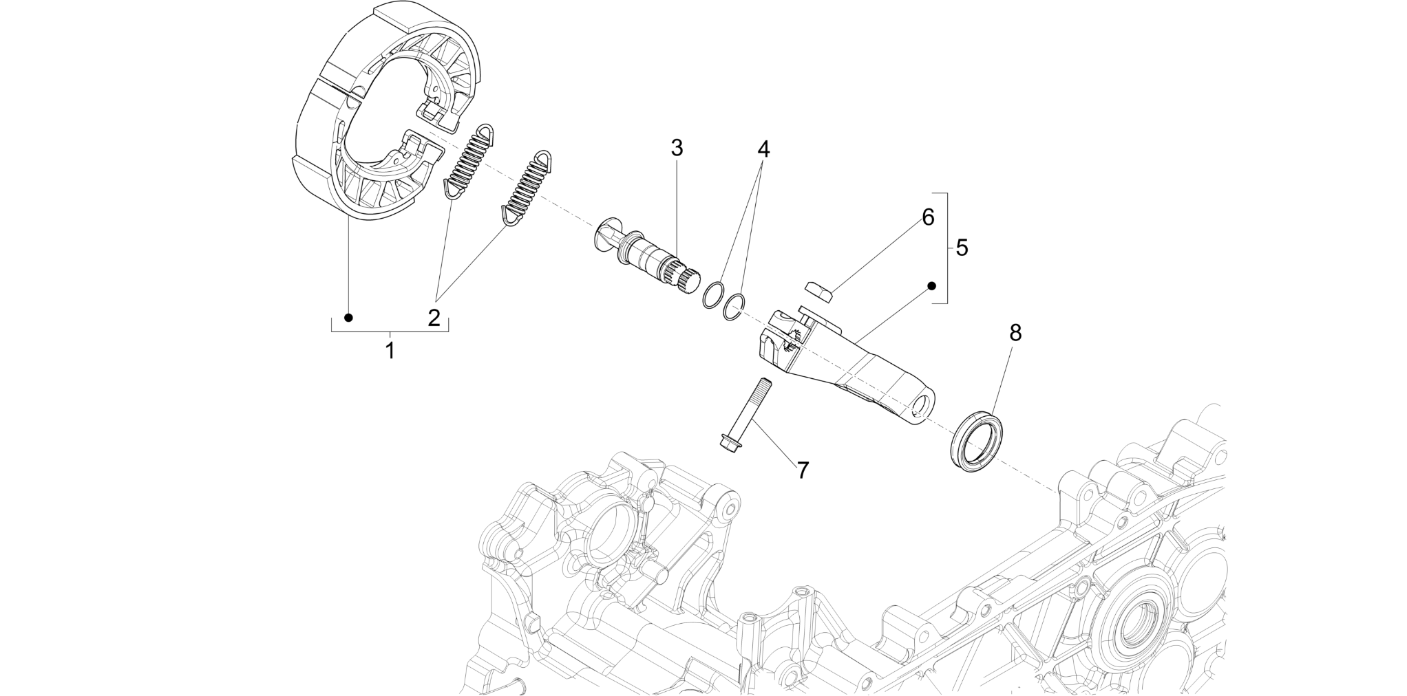 Rear brake - Brake jaw
