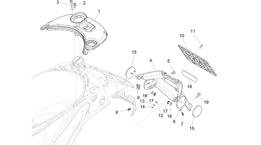 Rear cover - Splash guard