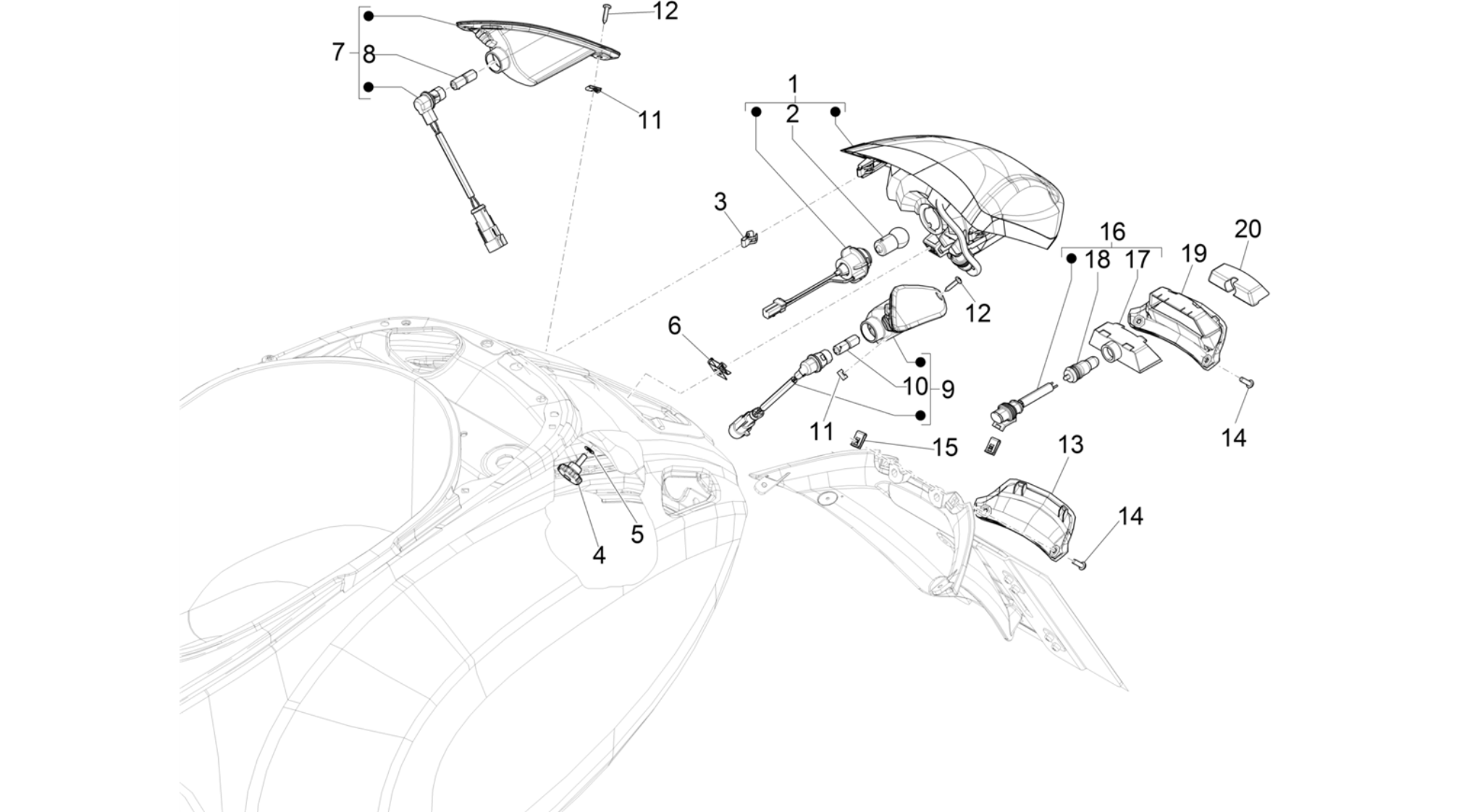 Rear headlamps - Turn signal lamps