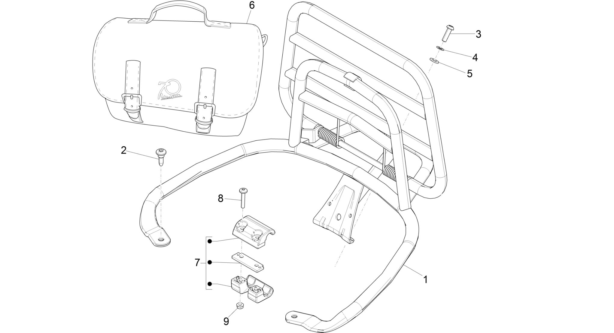 Rear luggage rack