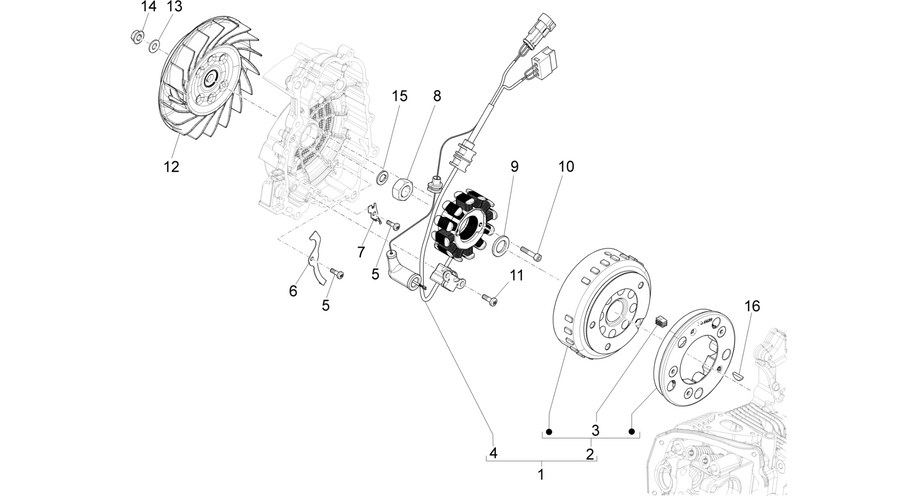 Flywheel magneto