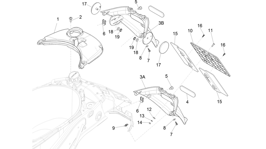 Rear cover - Splash guard