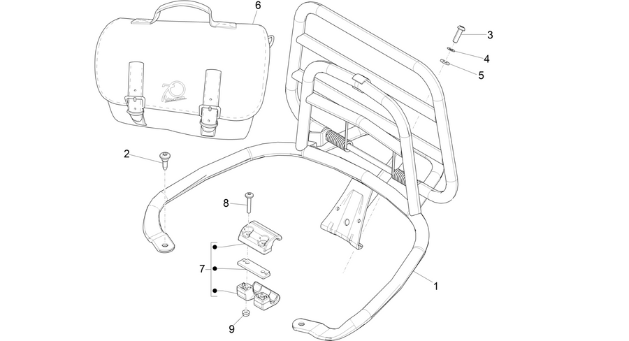 Rear luggage rack