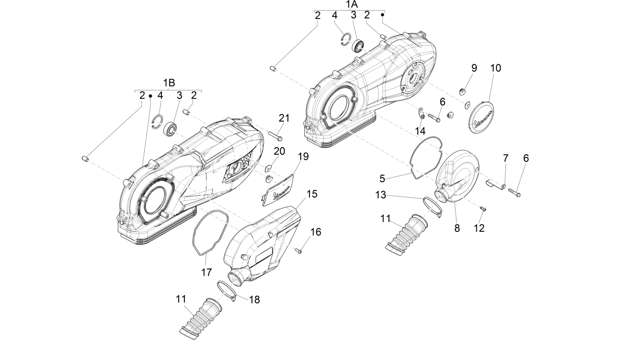 Crankcase cover - Crankcase cooling