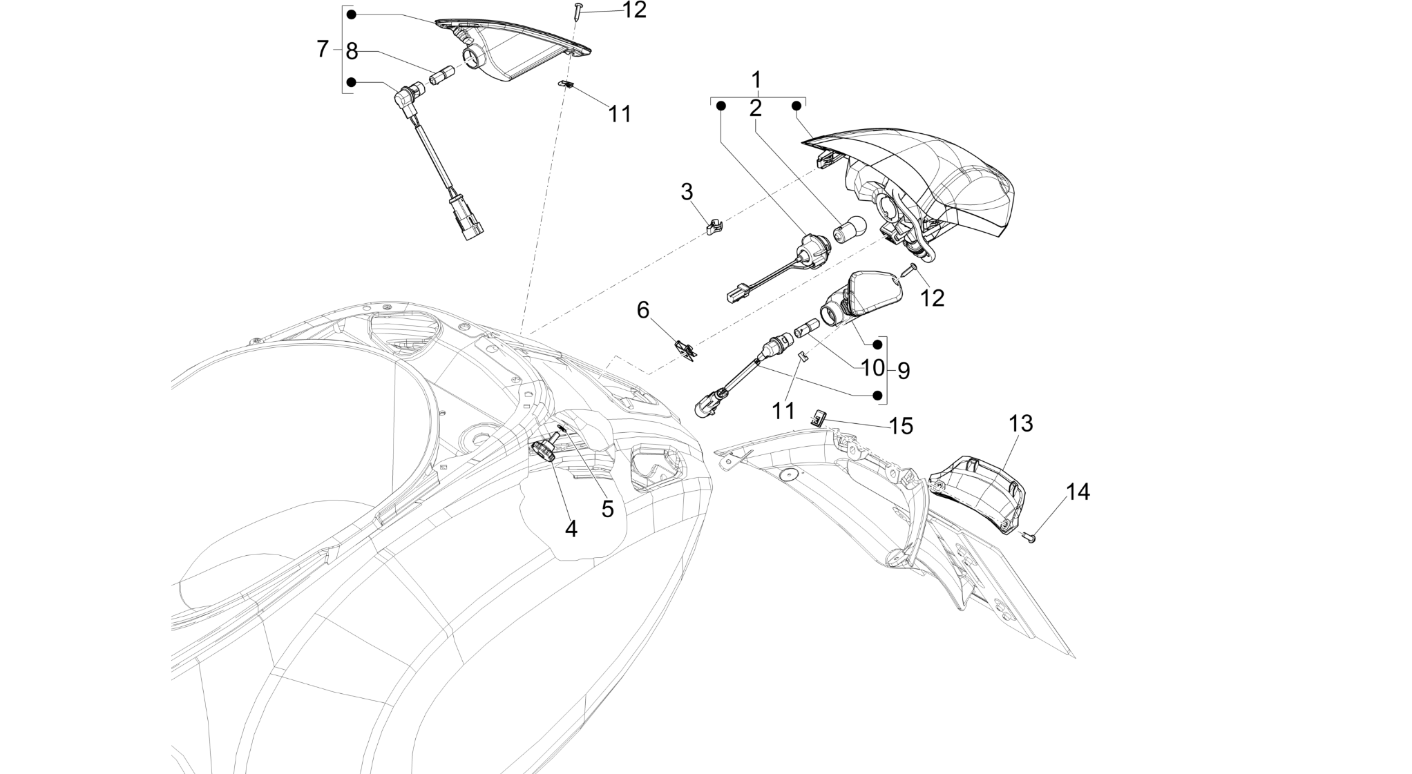 Rear headlamps - Turn signal lamps