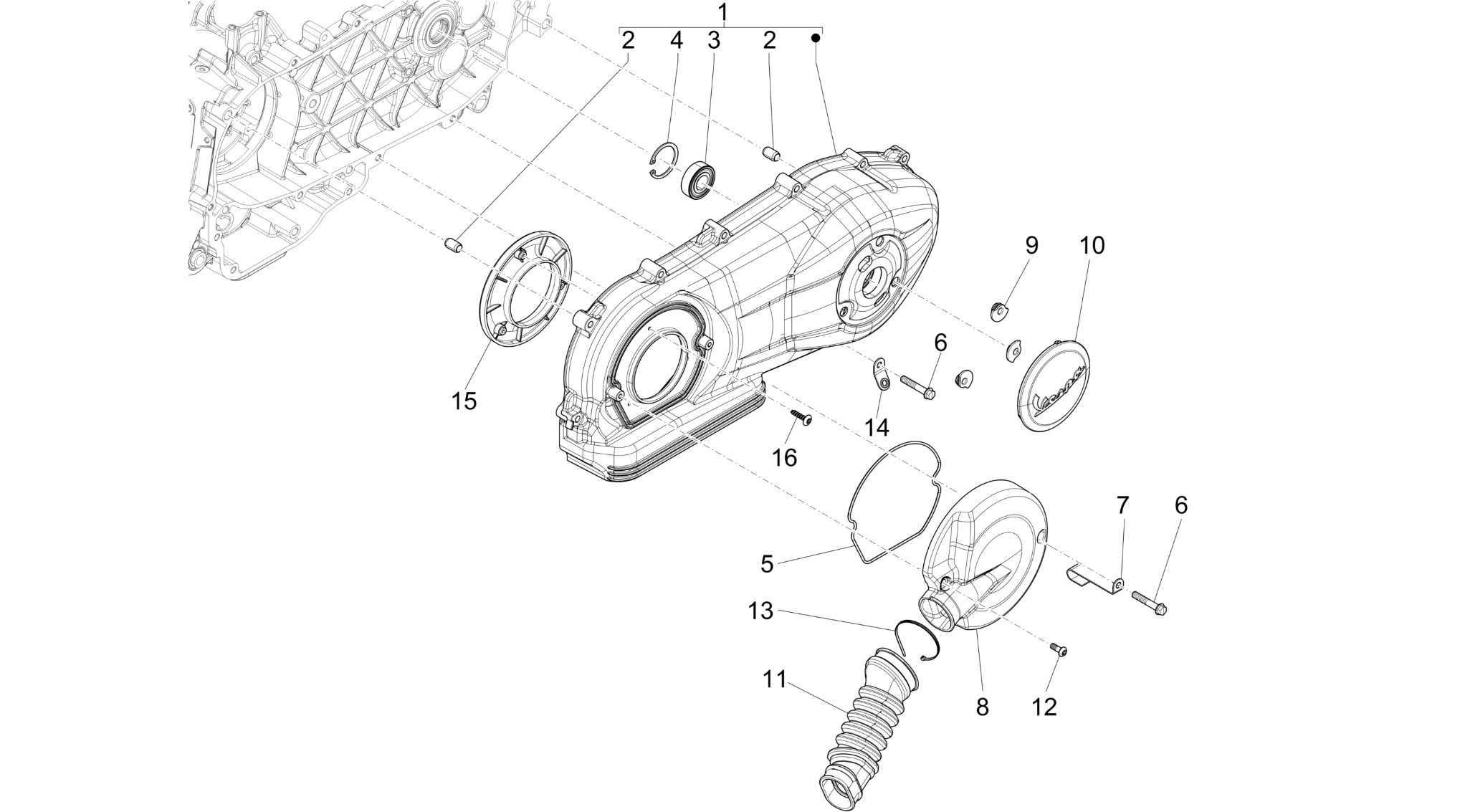 Crankcase cover - Crankcase cooling