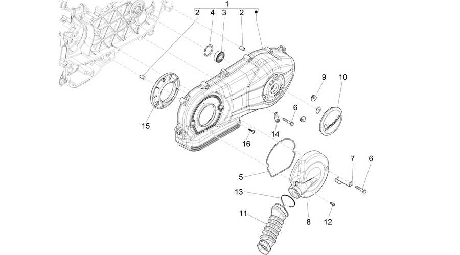 Crankcase cover - Crankcase cooling