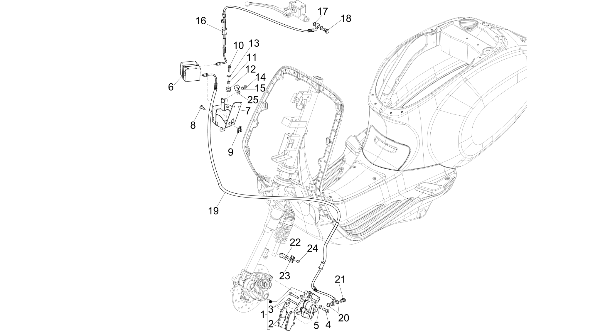 Brakes pipes - Calipers (ABS)