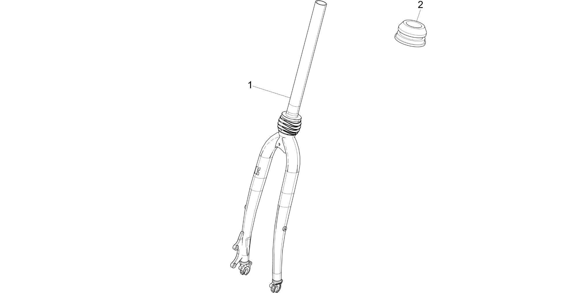 Fork/steering tube - Steering bearing unit