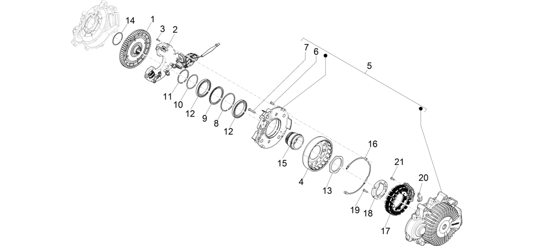 Flywheel magneto
